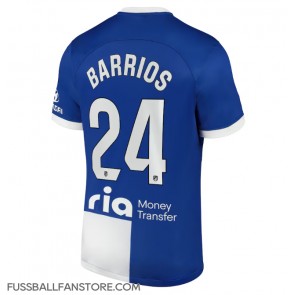 Atletico Madrid Pablo Barrios #24 Replik Auswärtstrikot 2023-24 Kurzarm